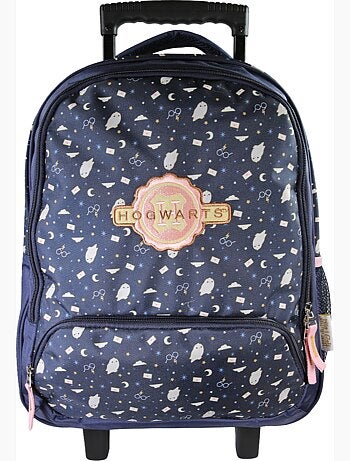 Sac à dos à roulettes enfant Harry Potter bleu nuit 2 compartiments