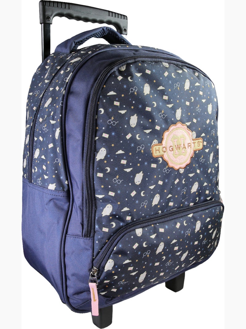 Sac à dos à roulettes enfant Harry Potter bleu nuit 2 compartiments Multicolore - Kiabi