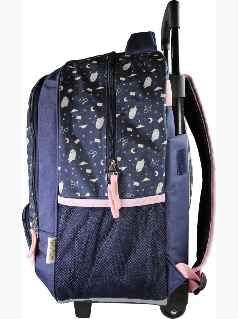 Sac à dos à roulettes enfant Harry Potter bleu nuit 2 compartiments Multicolore - Kiabi