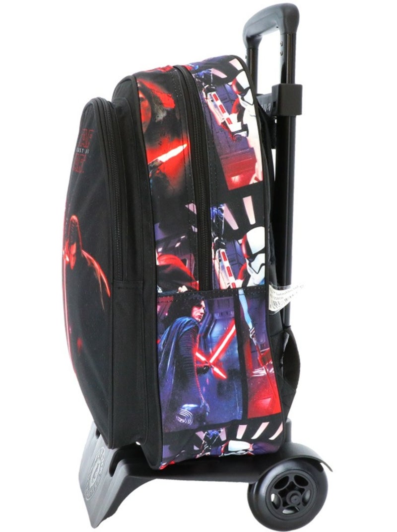 Sac à dos à roulettes imprimé The Last Jedi en textile Star Wars Noir / Rouge / Jaune - Kiabi