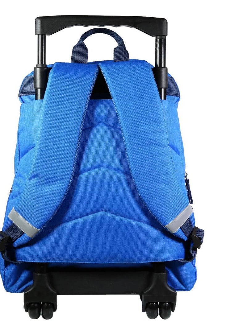 Sac à dos à roulettes Ligue 1 Bagtrotter 45 cm polyester 2 compartiments zippés Bleu - Kiabi