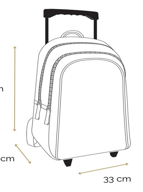 Sac à dos à roulettes Ligue 1 Bagtrotter 45 cm polyester 2 compartiments zippés - Kiabi Sac à dos à roulettes Ligue 1 Bagtrotter 45 cm polyester 2 compartiments zippés - Kiabi