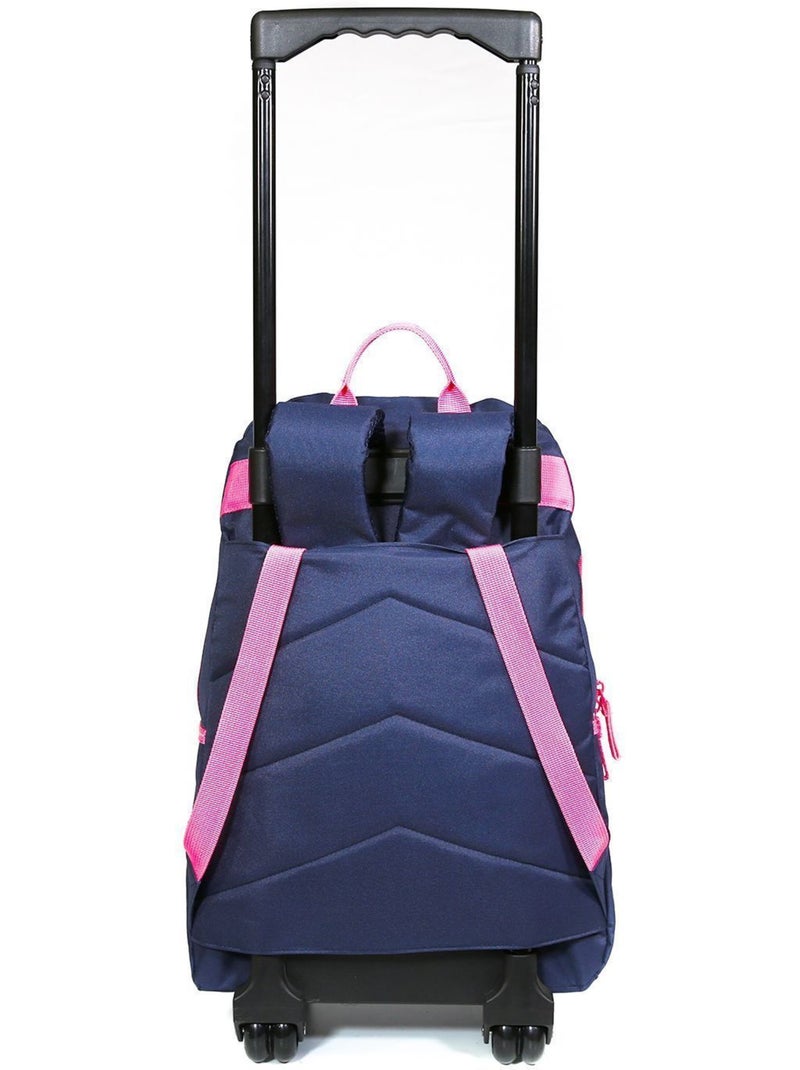 Sac à dos à roulettes Lililou Chat Bleu marine Bagtrotter Bleu - Kiabi