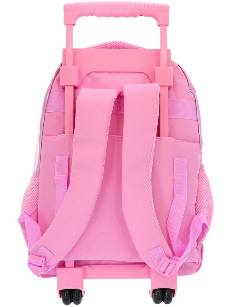 Sac à dos à roulettes Lilo et Stitch 43 cm à 2 compartiments zippés Rose - Kiabi