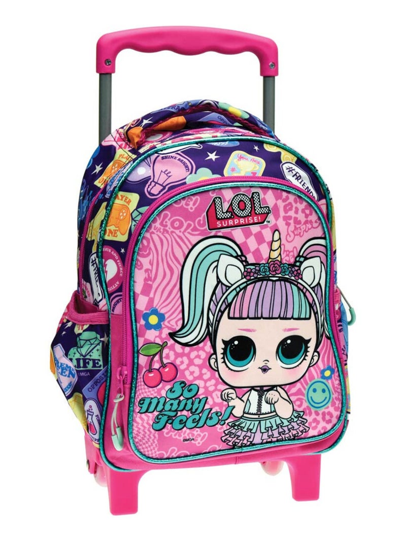 Sac à dos à roulettes maternelle - Imprimé Licorne - LOL Surprise Multicolore - Kiabi
