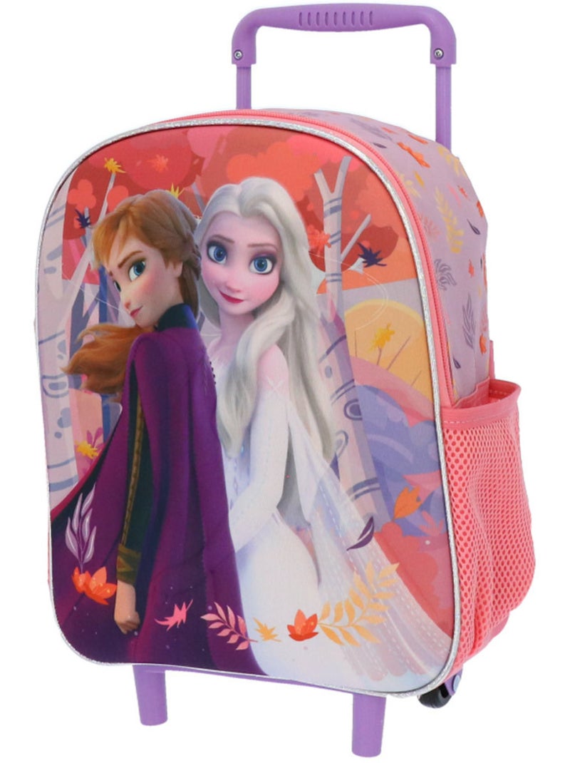 Sac à dos à roulettes maternelle 3D imprimé La reine des neiges Multicolore - Kiabi