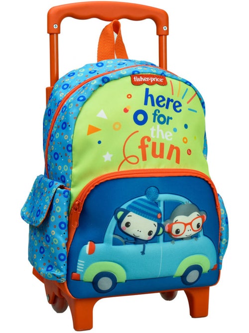 Sac à dos à roulettes maternelle imprimé singes Fisher Price - Kiabi Sac à dos à roulettes maternelle imprimé singes Fisher Price - Kiabi