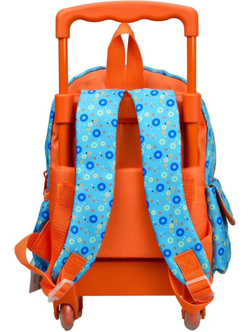 Sac à dos à roulettes maternelle imprimé singes Fisher Price Bleu Orange Bleu - Kiabi