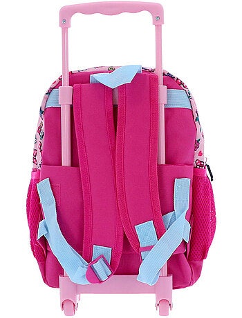 Sac à dos à roulettes Minnie fleurs 3D textile 36 cm