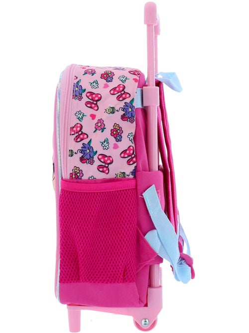 Sac à dos à roulettes Minnie fleurs 3D textile 36 cm - Kiabi Sac à dos à roulettes Minnie fleurs 3D textile 36 cm - Kiabi