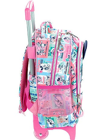Sac à dos à roulettes Minnie Mouse collage 4 roues 30 cm avec poignée
