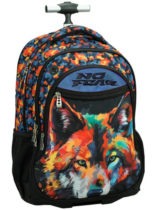 Sac à Dos à Roulettes NO FEAR Loup Colors 48 CM - Trolley Scolaire - Kiabi Sac à Dos à Roulettes NO FEAR Loup Colors 48 CM - Trolley Scolaire - Kiabi