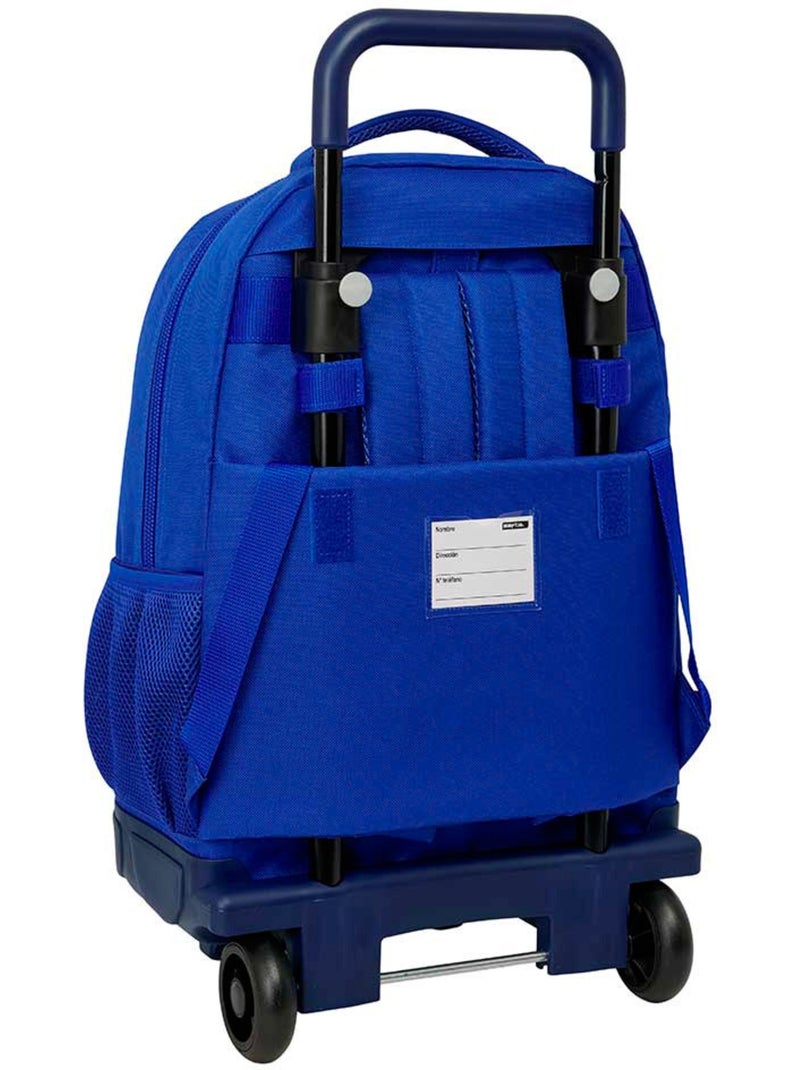 Sac à dos à roulettes Real Madrid imprimé 45 cm poignée télescopique 22 L Bleu - Kiabi