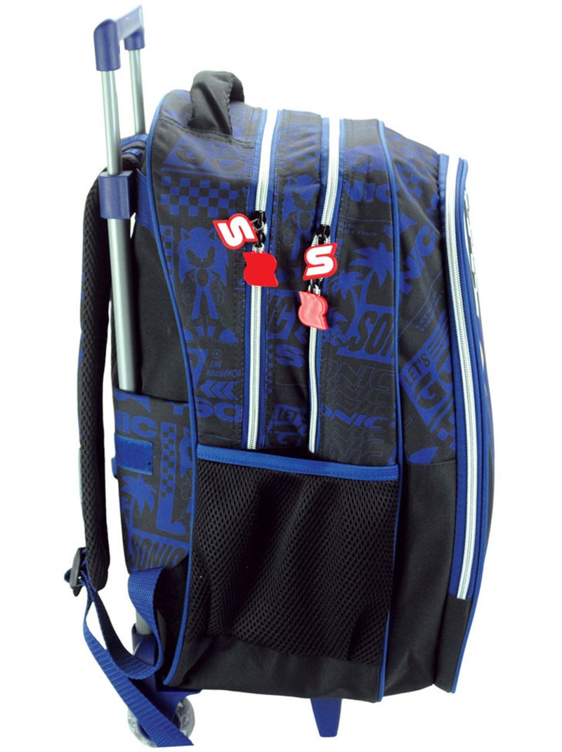 Sac à dos à roulettes 'Sonic' – Classic Let's Go Trolley – 46 cm Multicolore - Kiabi
