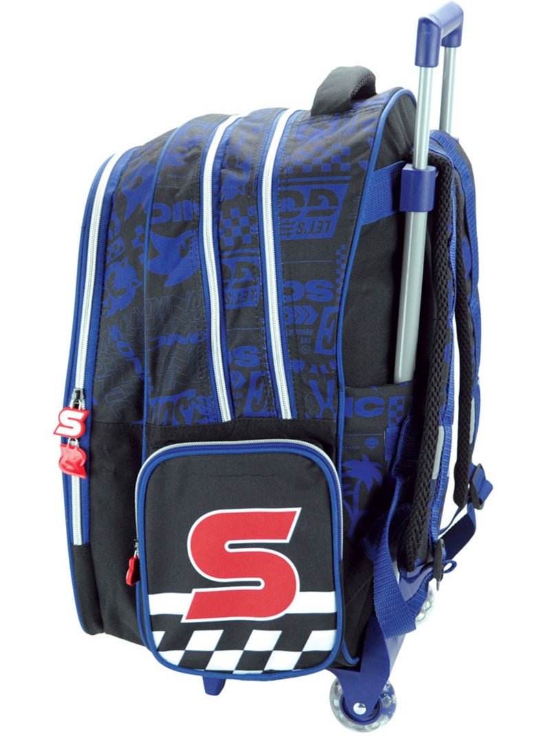 Sac à dos à roulettes 'Sonic' – Classic Let's Go Trolley – 46 cm Multicolore - Kiabi
