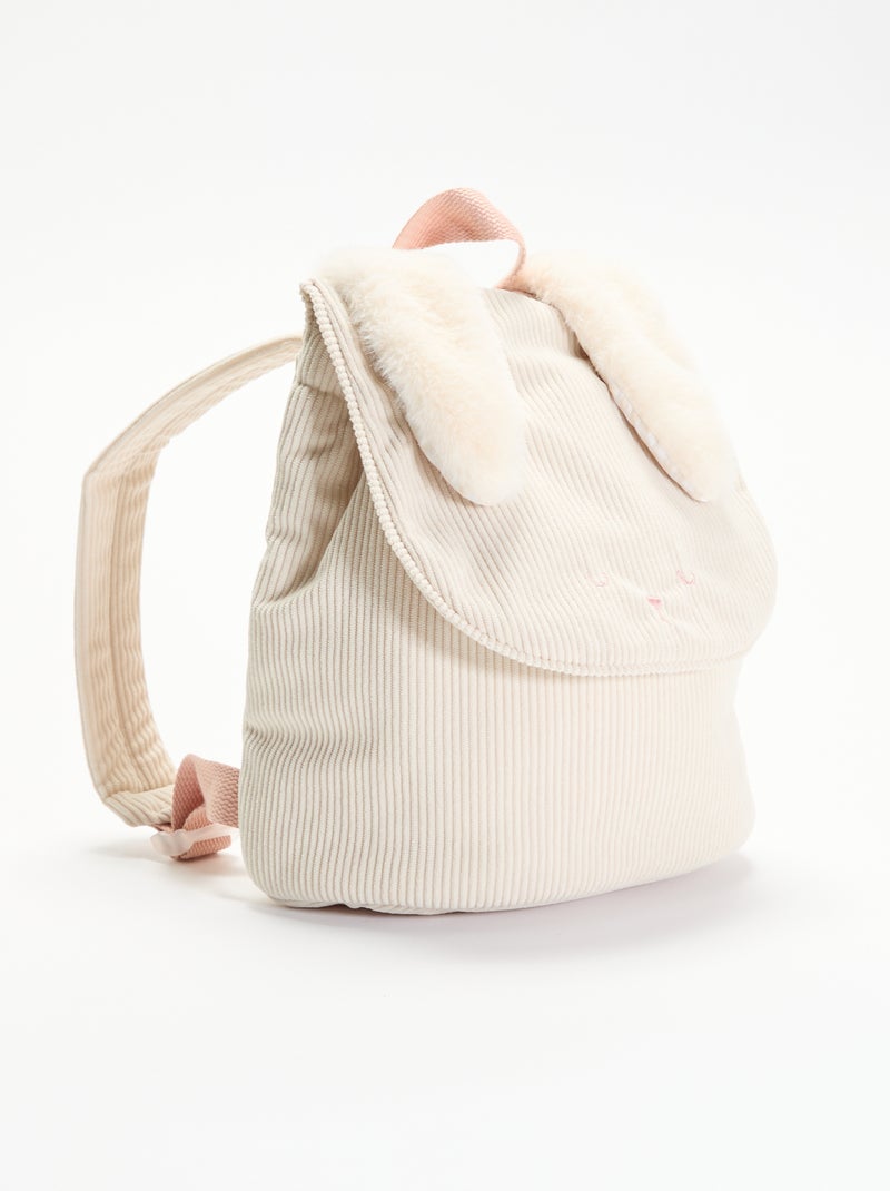 Sac à dos aspect animal avec oreilles Beige - Kiabi