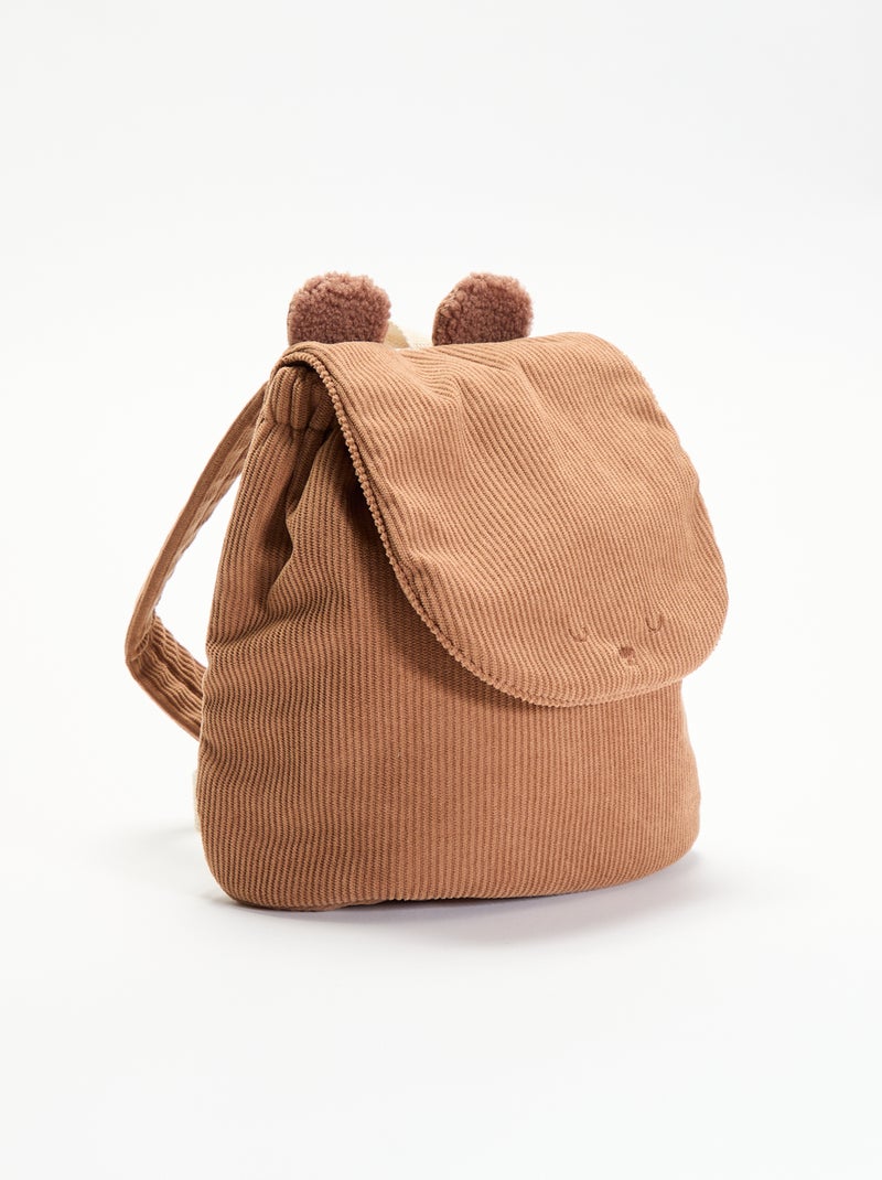 Sac à dos aspect animal avec oreilles Marron - Kiabi
