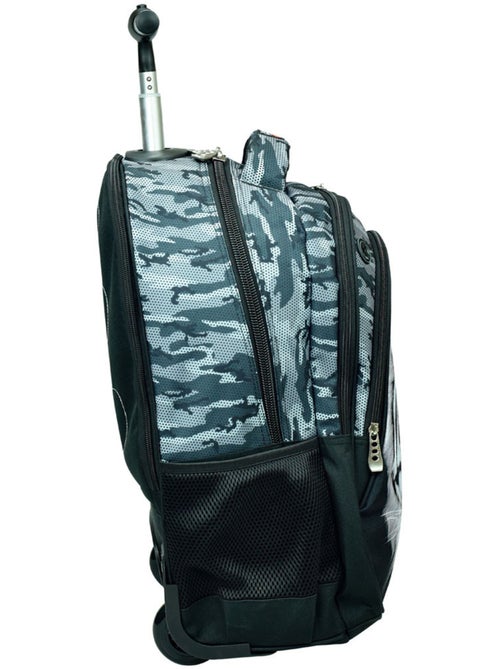 Sac à Dos avec Roulettes No Fear tigre blanc 48 CM - Trolley scolaire 2 compartiments - Kiabi Sac à Dos avec Roulettes No Fear tigre blanc 48 CM - Trolley scolaire 2 compartiments - Kiabi