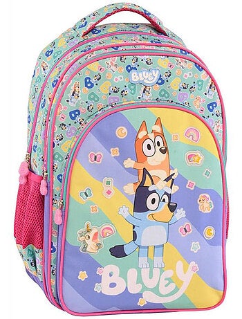 Sac à dos Bluey 42 cm avec stickers - 2 compartiments - Bleuie