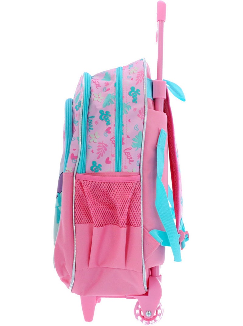 Sac à dos cabine à roulettes Lilo et Stitch 48 cm 2 compartiments Bleu turquoise - Kiabi