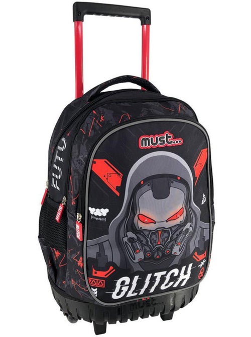 Sac à dos chariot primaire Glitch 3 compartiments 30L 45x34x20 cm Must - Kiabi Sac à dos chariot primaire Glitch 3 compartiments 30L 45x34x20 cm Must - Kiabi