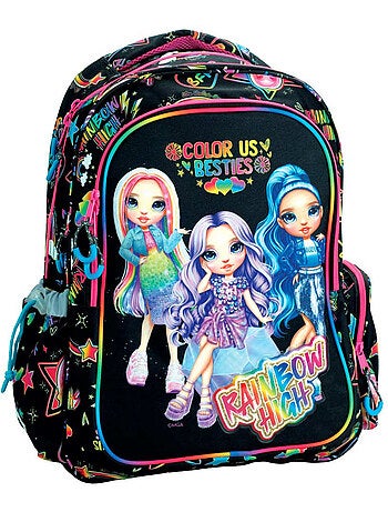Sac à dos CMP Besties Rainbow High 43 cm 2 compartiments poche avant