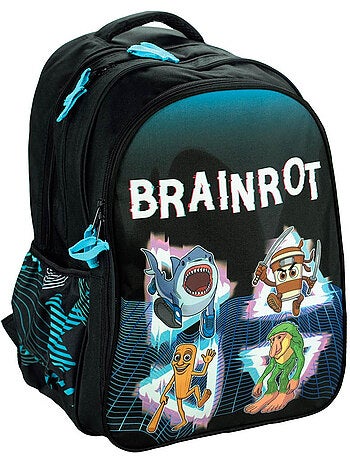 Sac à dos cmp brainrot 43 cm à 2 compartiments zippés cmp