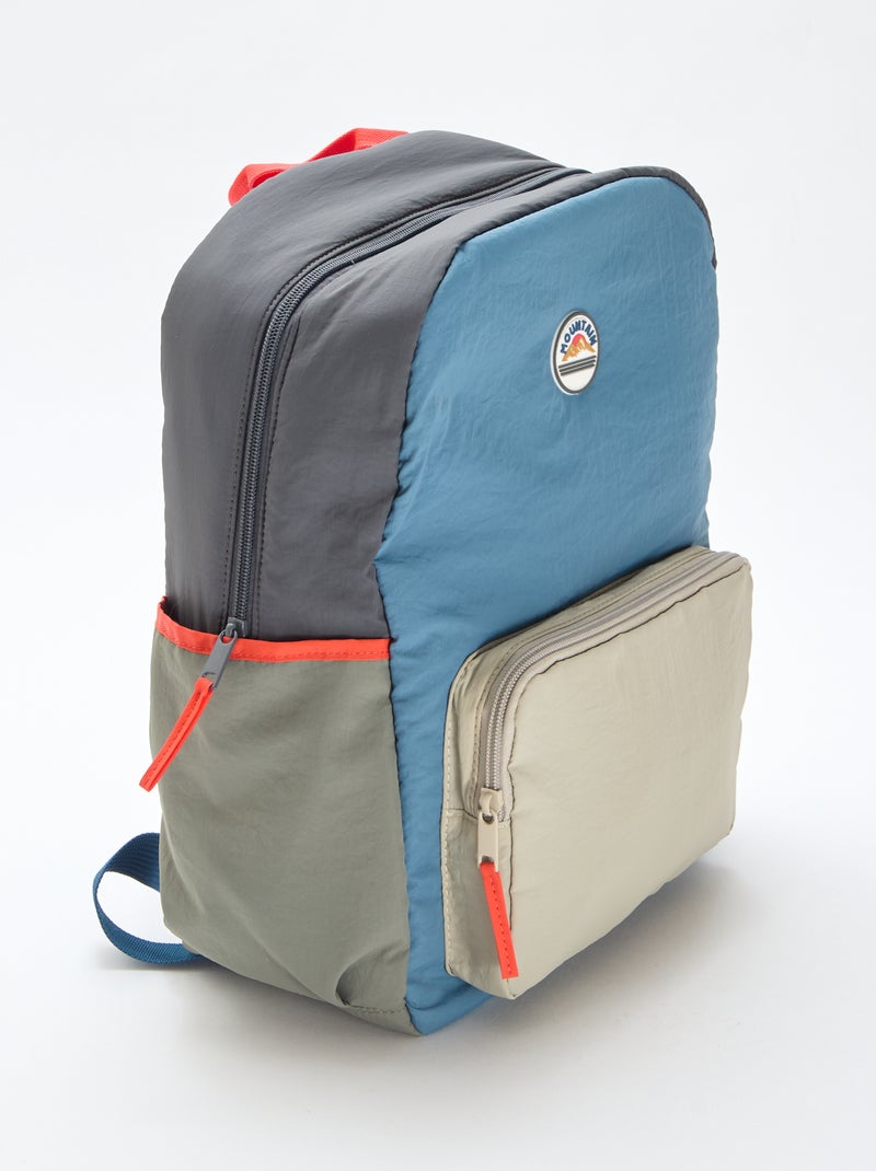 Sac à dos color block Bleu - Kiabi