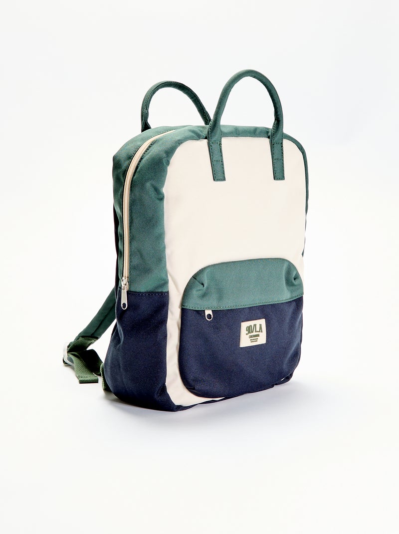 Sac à dos color block Bleu - Kiabi