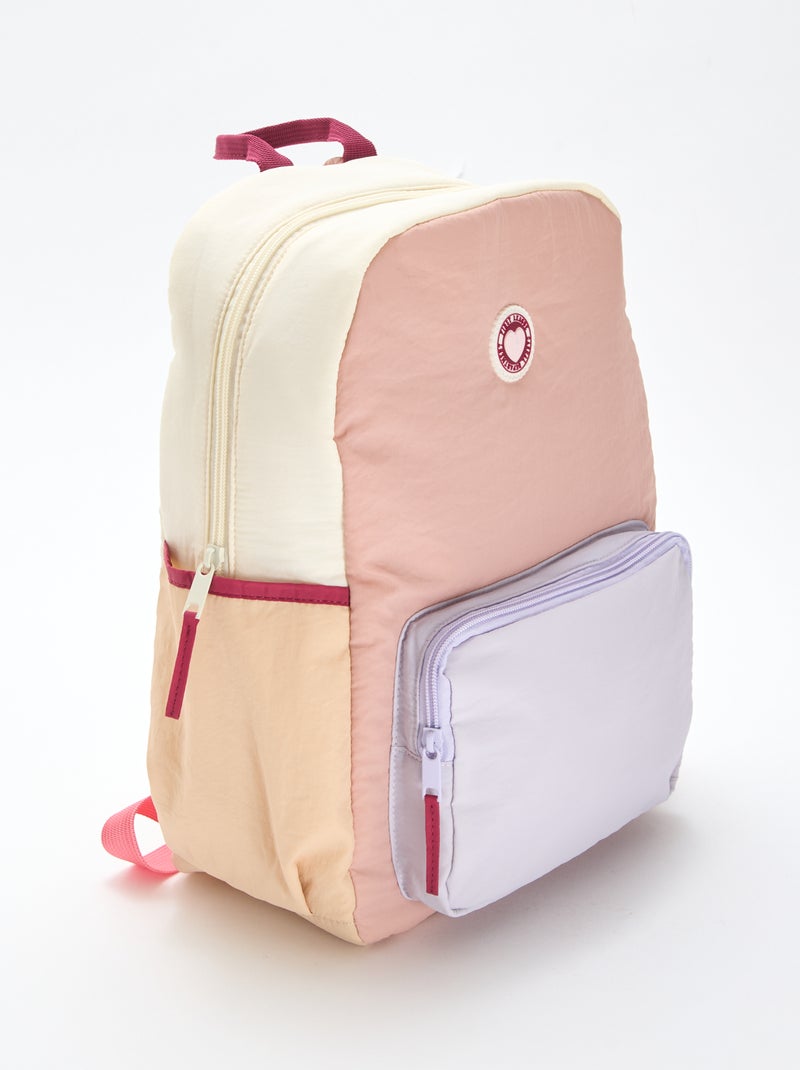 Sac à dos color block Violet - Kiabi