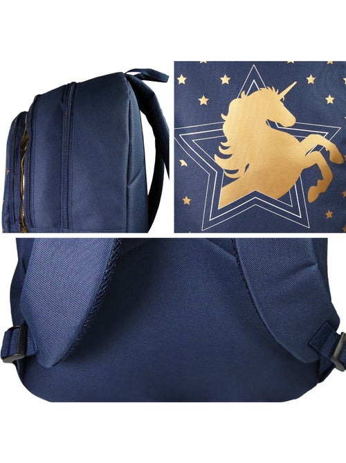 Sac à dos Cybel  bleu marine 2 compartiments – bagtrotter - Kiabi