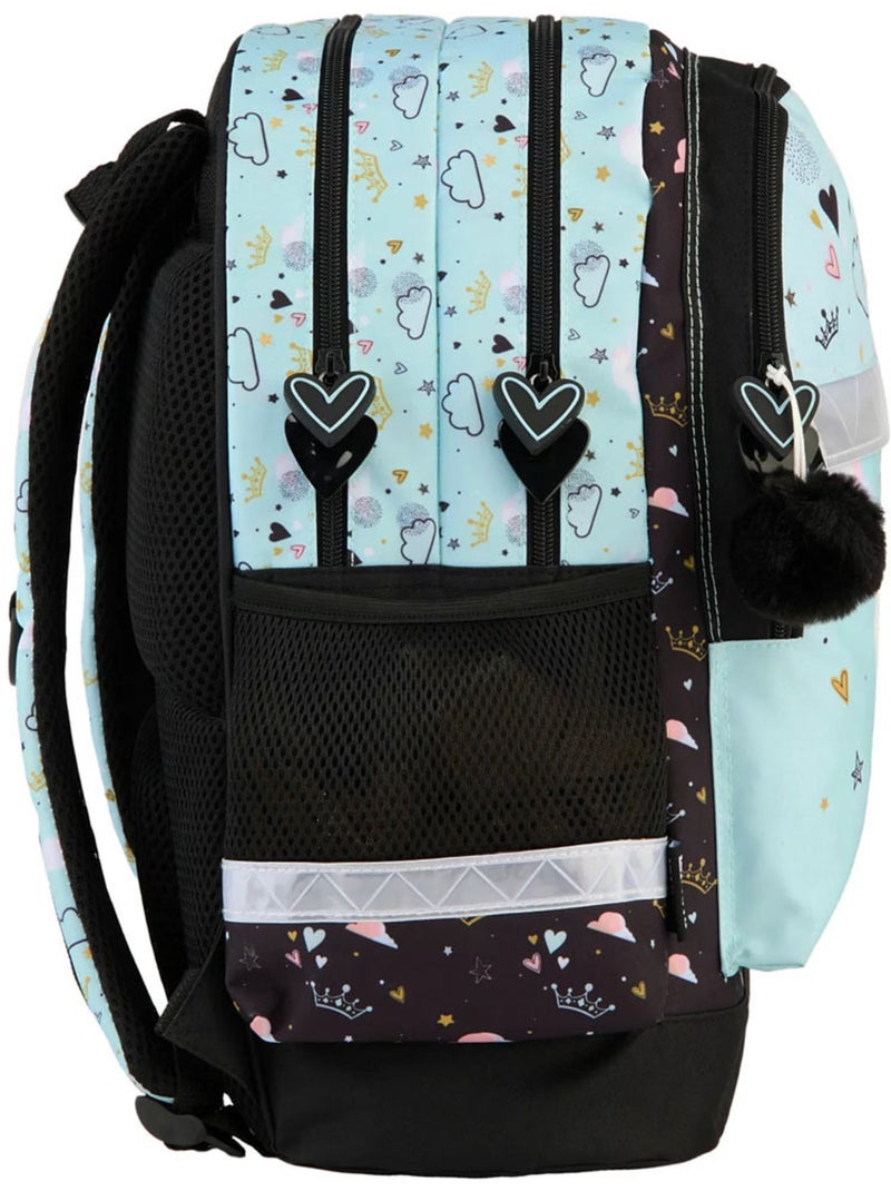 Sac à dos école CMP panda Happy Days 41 cm 2 compartiments zippés Noir - Kiabi
