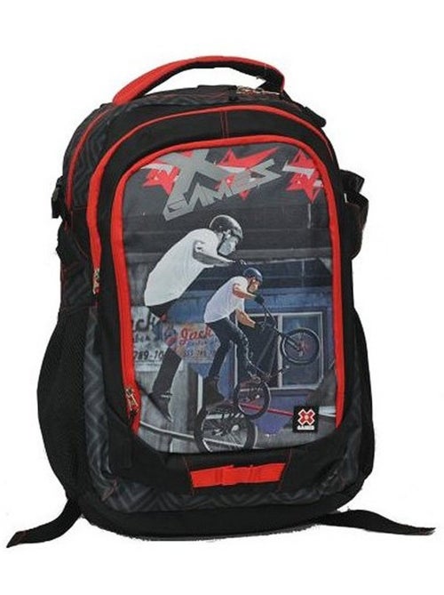 Sac à dos écolier X-GAMES 48 cm – poches zippées et poches latérales - Kiabi