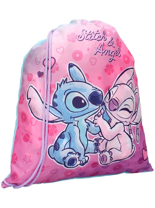 Sac à dos en cordon 'Stitch' Hello Cutie – Stitch & Angel - Kiabi