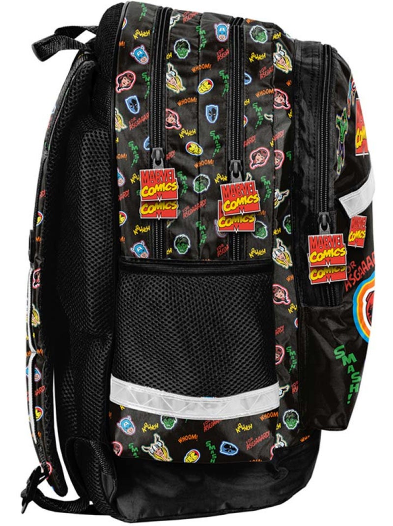 Sac à dos enfant Avengers en tissu synthétique imprimé Marvel Noir Multicolore - Kiabi