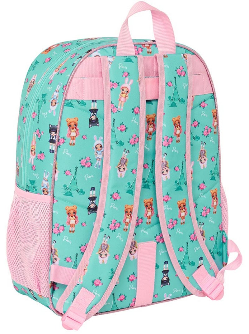 Sac à dos enfant en tissu imprimé cartoon oreilles de lapin Na ! Na ! Na ! Surprise Bleu Vert clair Bleu - Kiabi