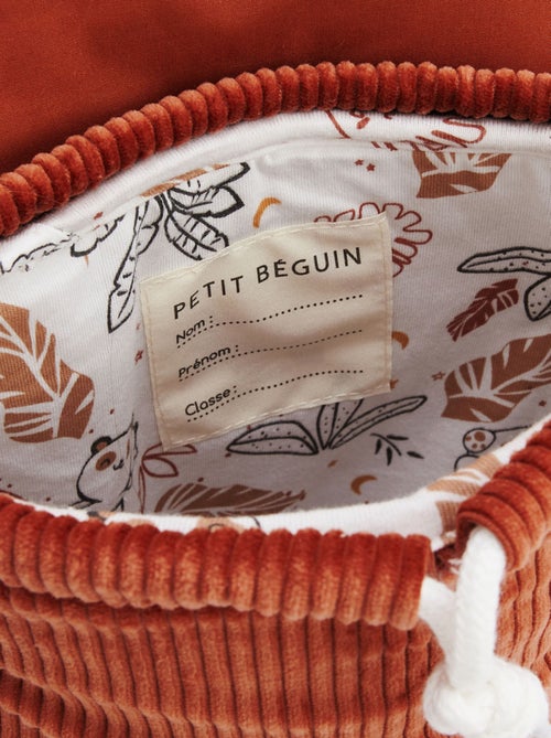 Sac à dos enfant en velours côtelé Maloueg - Kiabi Sac à dos enfant en velours côtelé Maloueg - Kiabi