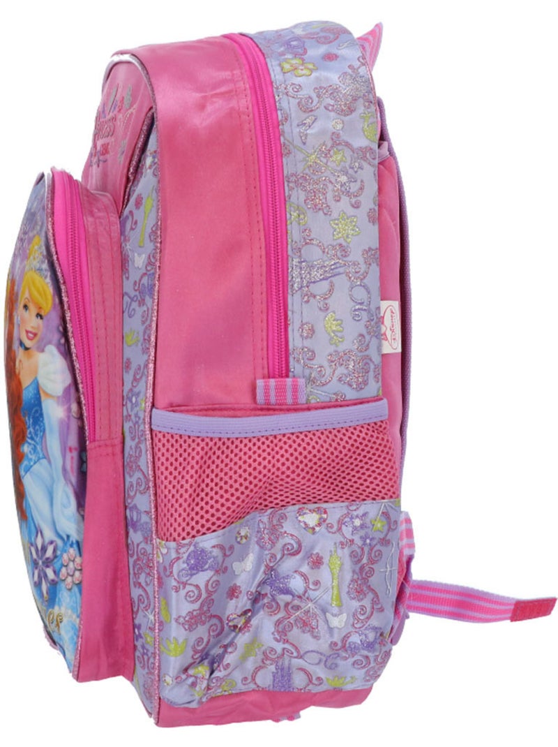 Sac à dos enfant  polyester satiné imprimé Disney Princess 38 CM Rose - Kiabi