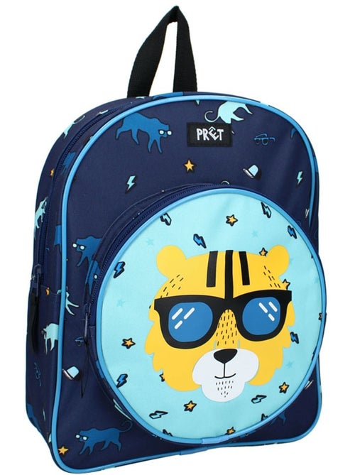 Sac à dos enfant pret 'tiger' bleu marine 30 cm poche zippée - Kiabi Sac à dos enfant pret 'tiger' bleu marine 30 cm poche zippée - Kiabi