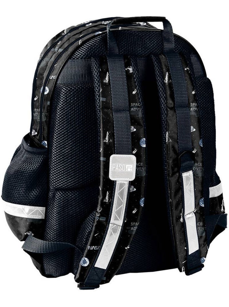 Sac à dos étudiant NASA Space Adventure 41x28x18 cm, 2 compartiments Noir - Kiabi