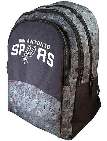 Sac à dos garçon NBA San Antonio Spurs gris et noir 2 compartiments