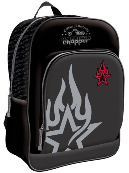 Sac à dos graphique 37 cm American Chopper noir à zip - - Kiabi Sac à dos graphique 37 cm American Chopper noir à zip - - Kiabi
