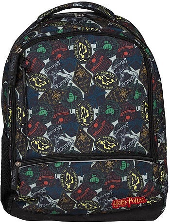 Sac à dos Harry Potter color block multicolore 42 cm 2 compartiments zippés