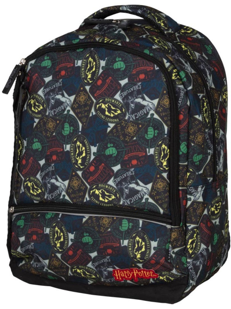 Sac à dos Harry Potter color block multicolore 42 cm 2 compartiments zippés Jaune/Orange - Kiabi