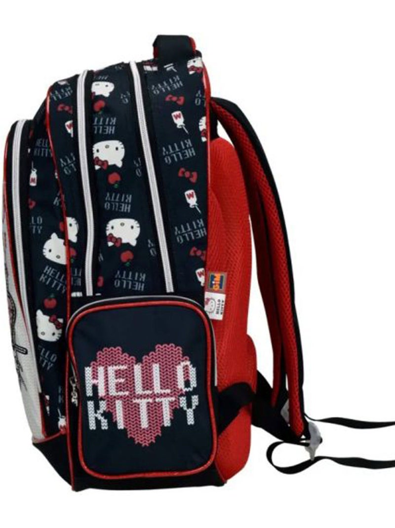 Sac à dos Hello Kitty avec nœud à sequins et 2 compartiments Bleu marine - Kiabi