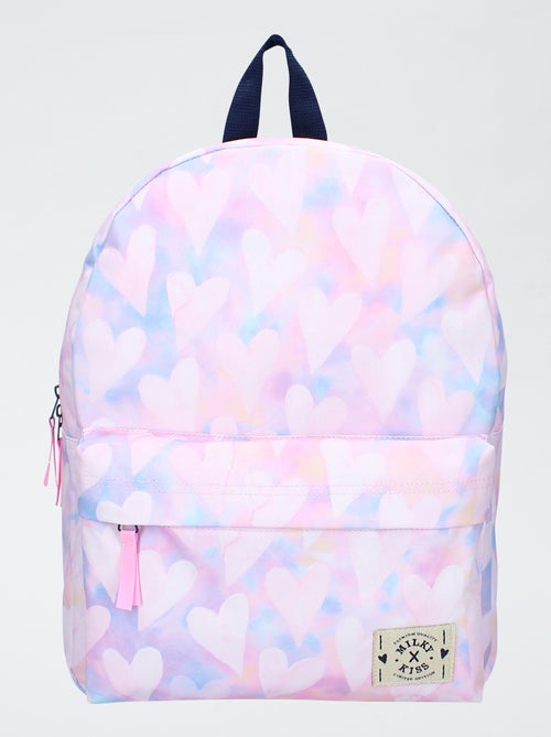 Sac à dos imprimé cœurs - Kiabi