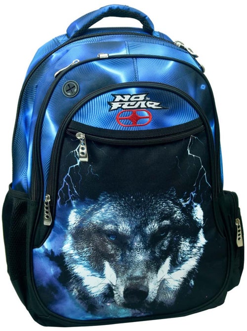 Sac à dos imprimé loup réaliste No Fear 43 CM - Kiabi Sac à dos imprimé loup réaliste No Fear 43 CM - Kiabi