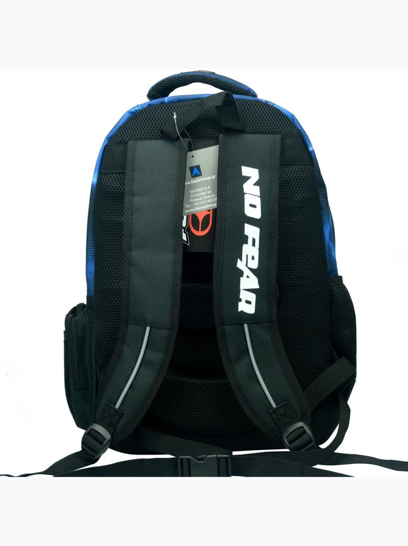 Sac à dos imprimé loup réaliste No Fear 43 CM Bleu Noir - Kiabi