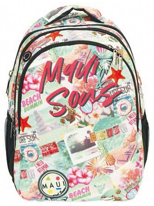 Sac à dos imprimé plage 48 cm - 2 compartiments zippés - Maui & Sons - Kiabi Sac à dos imprimé plage 48 cm - 2 compartiments zippés - Maui & Sons - Kiabi