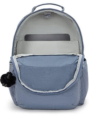 Sac à Dos Kipling Seoul Blue Stone 44 CM - compartiment protecteur pour ordinateur